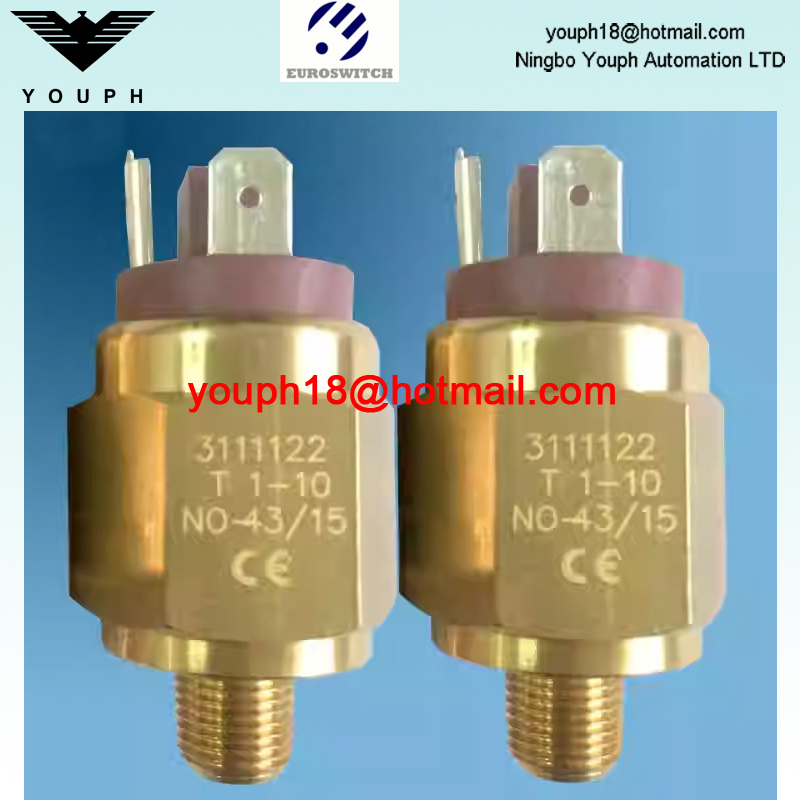 EuroSwitch 3111122 3110123 31 311V Serie Máquina textil FKM Diafragma Interruptor de presión de aire