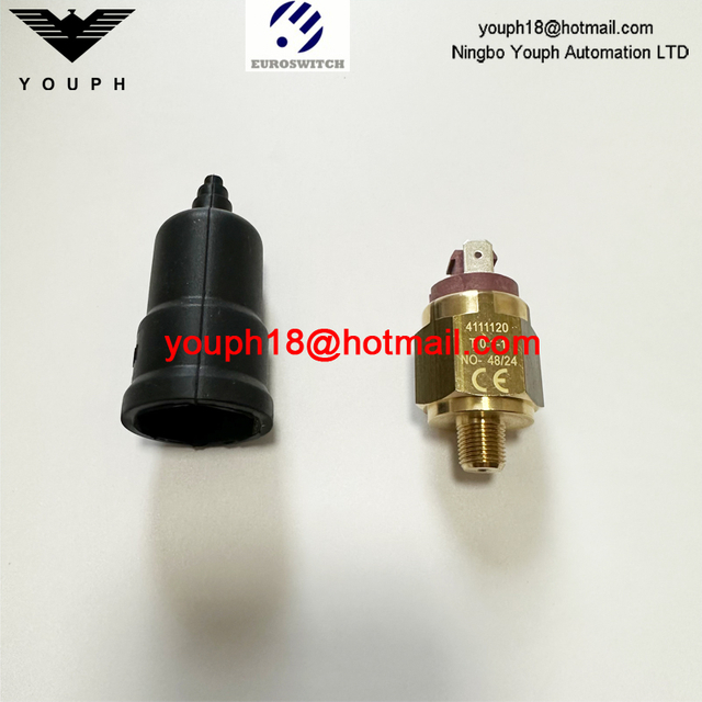 Italia EuroSwitch 4111120 4111220 Tipo de contacto No / NC Diafragma de latón interruptor de presión
