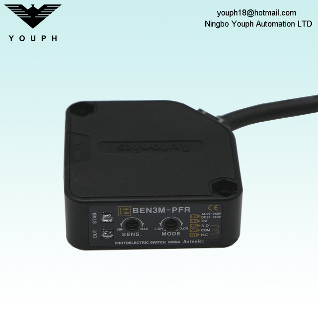 Autonics Ben3m-PFR Amplificador compacto Tipo incorporado con interruptor de proximidad de voltaje universal