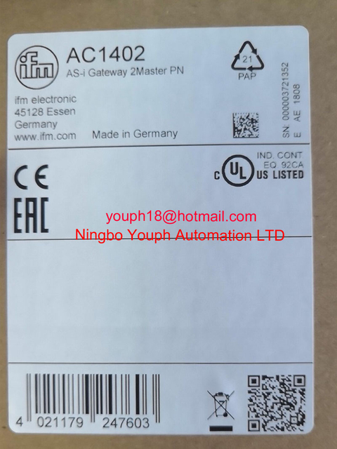 IFM AC1402 As-Interface Profinet Gateway AC1402 AS-I Gateway 2 Maestro PN