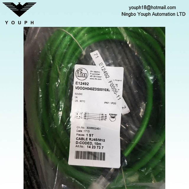 IFM E12492 VSTGN040ZDS0010L04STGP040-Cable de conexión de Ethernet