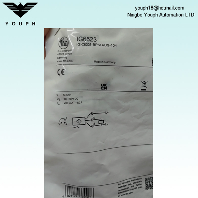 IFM IG6623 IGK3005-BPKG/US-104 Sensor inductivo