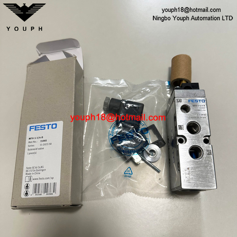 Festo MFH-5-1/4-B 15901 con bobina solenoide Tiger 2000 Válvula neumática