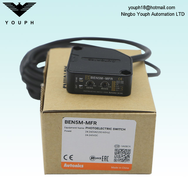 Autonics Ben5m-MFR Interruptor de proximidad del sensor fotoeléctrico retorlectivo