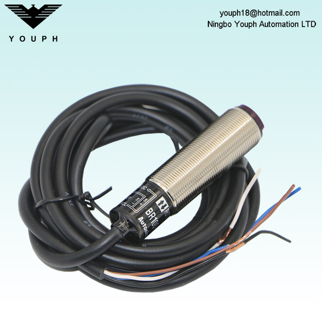 Autonics BR100-DDT-P BR100-DDT-CP Sensor de fotos cilíndrico reflectado reflectado difuso