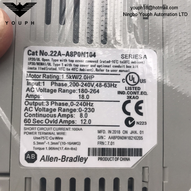 Allen-Bradley AB 22A-A8P0N104 Inverter