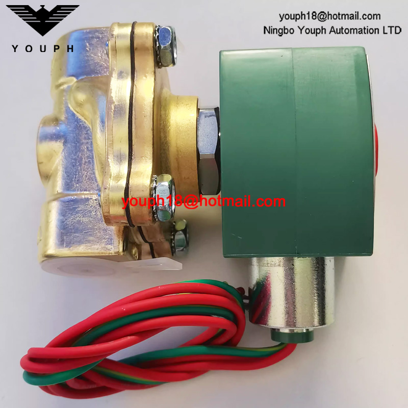 Asco reahat 8210g002 EF8210G002 24VDC 1/2 'Cuerpo de latón Válvula solenoide piloto