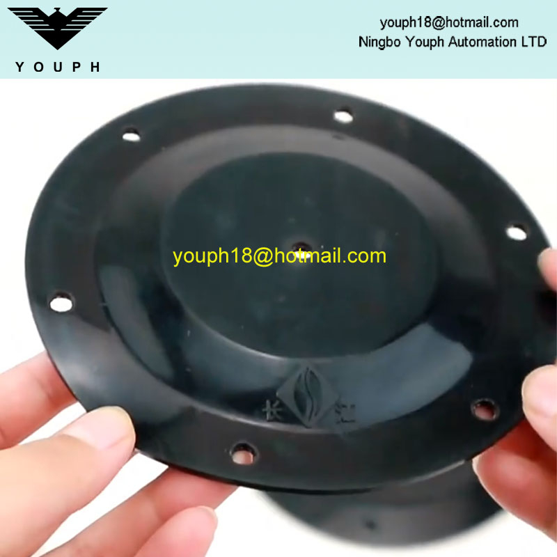Chang Jiang QDM-CJ601S Diafragma de goma negra Diámetro exterior de 125 mm para bomba de tinta Bomba neumática de diafragma 