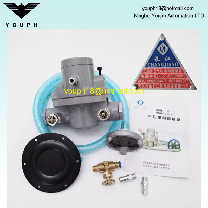 Bomba de diafragma neumático de Changjiang QDM CJ601S Machina de impresión de papel Bomba de tinta de aleación de aluminio