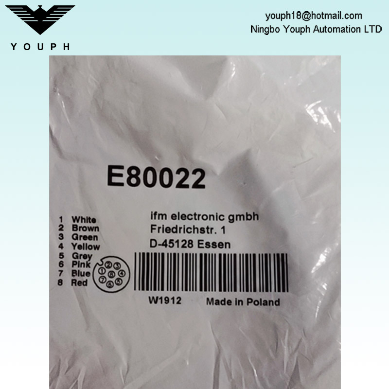 IFM E80022 ADOAH080MSSS0002K08 Cable de conexión de 8 polos con enchufe