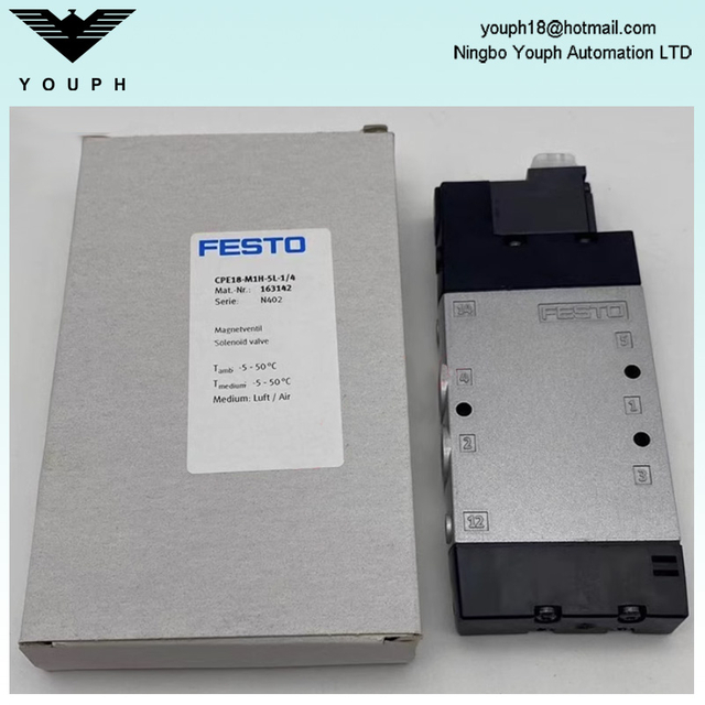 Festo CPE18-M1H-5L-1/4 163142 CPE18 1500 L/min G1/4 Válvula solenoide eléctrica