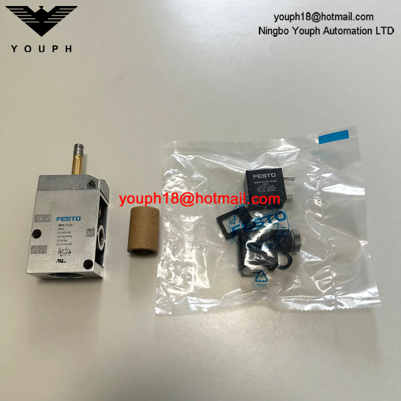 Festo MFH-3-1/4 9964 con bobina DC24V AC230V Tiger Válvula solenoide monostable clásica