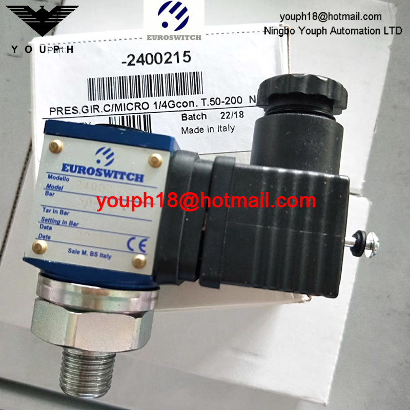 EuroSwitch 2400223 2400224 2400225 2400226 FKM SPDT Contactos Interruptor de presión del pistón