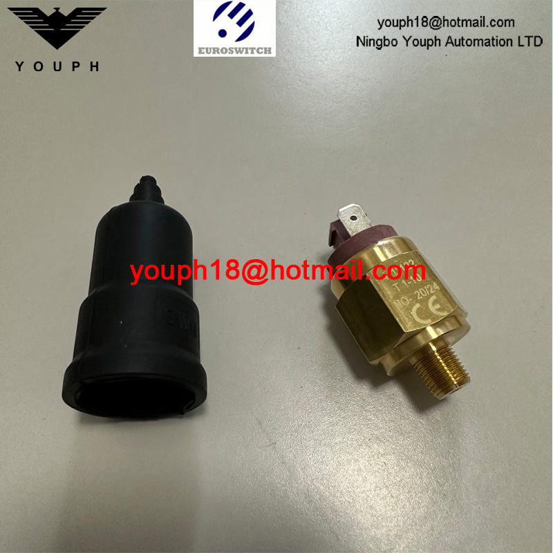 Italia EuroSwitch 4111122 4110122 412022A NO / NC 0,5 A / 48 V Interruptor de presión de diafragma de latón