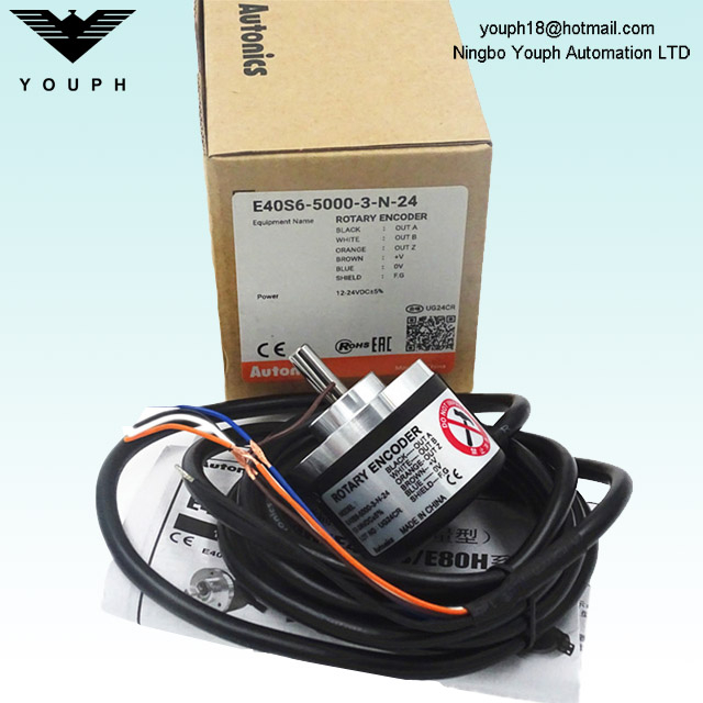 Autonics E40S6-5000-3-N-24 Codador rotativo incremental