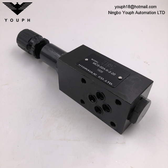 MCS-02-K-2-20 MCS-02B-K-2-20 MHA-02 MHA-03 MHA-04 MHA-06 MHB-02 Válvula hidráulica