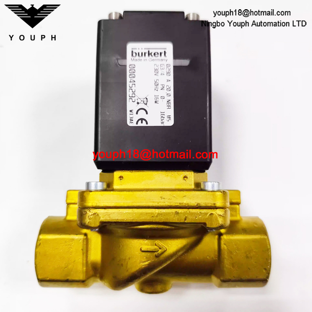 Burkert 00045292 0290 A 20,0 NBR MS 230V 50Hz 16W G3/4' Electroválvula servocontrolada de latón