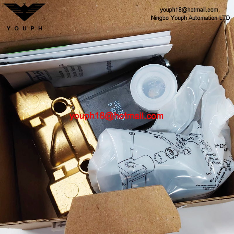 Burkert 00043816 0290 A 12,0 NBR MS 24V 50Hz 10W G1/2' Electroválvula de latón normalmente cerrada servocontrolada