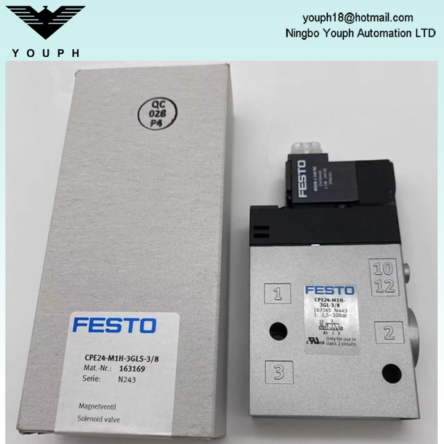Festo CPE24-M1H-3GLS-3/8 163169 G3/8 Válvula solenoide