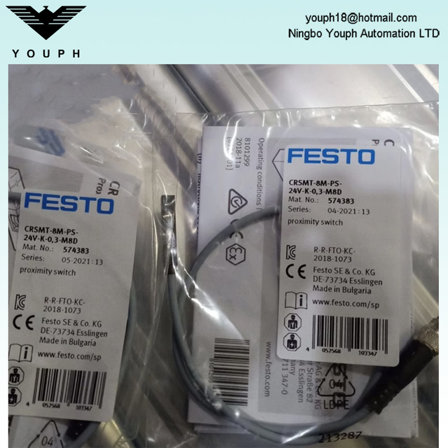Festo CRSMT-8M-PS-24V-K-0,3-M8D-EX2 574383 CRSMT PNP Proximity Sensor Interruptor