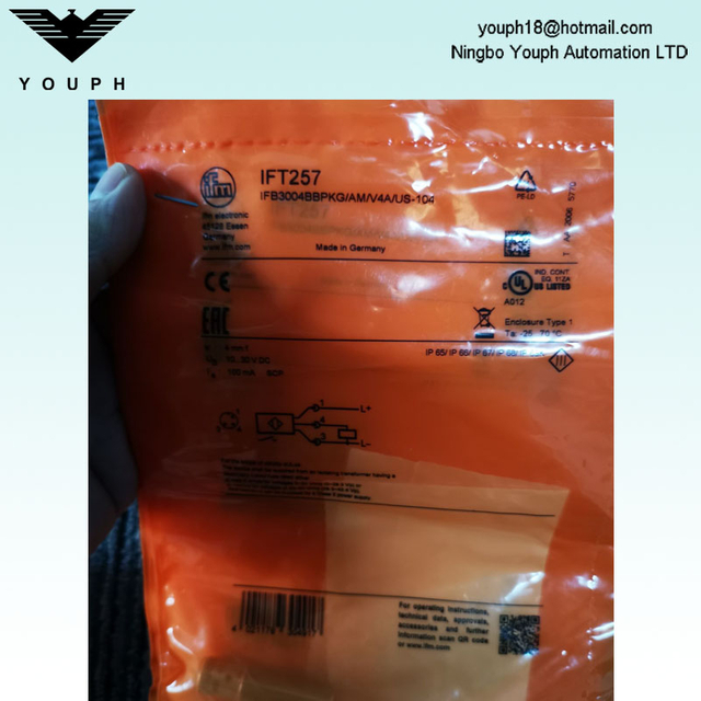 IFM IFT257 IFB3004BBPKG/AM/V4A/US-104 Sensor inductivo de metal completo