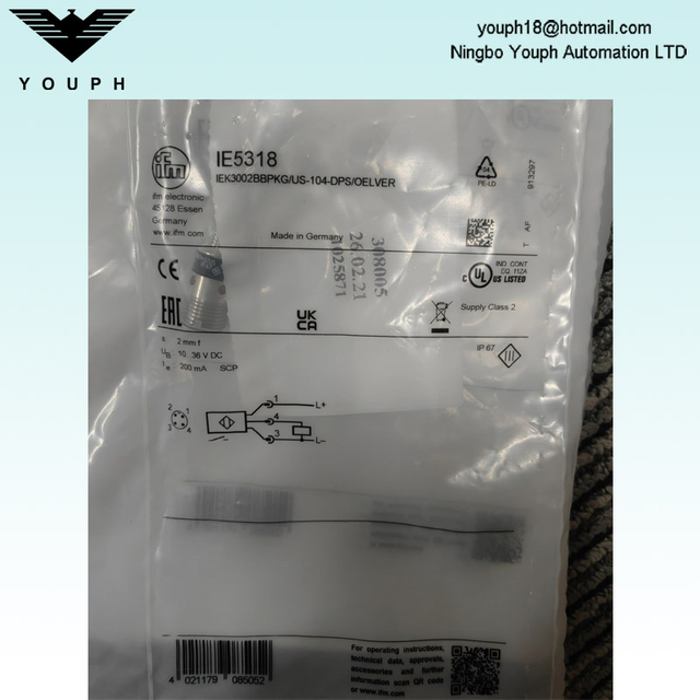 IFM IE5318 IEK3002BBPKG/OELVER/US-104 Sensor inductivo