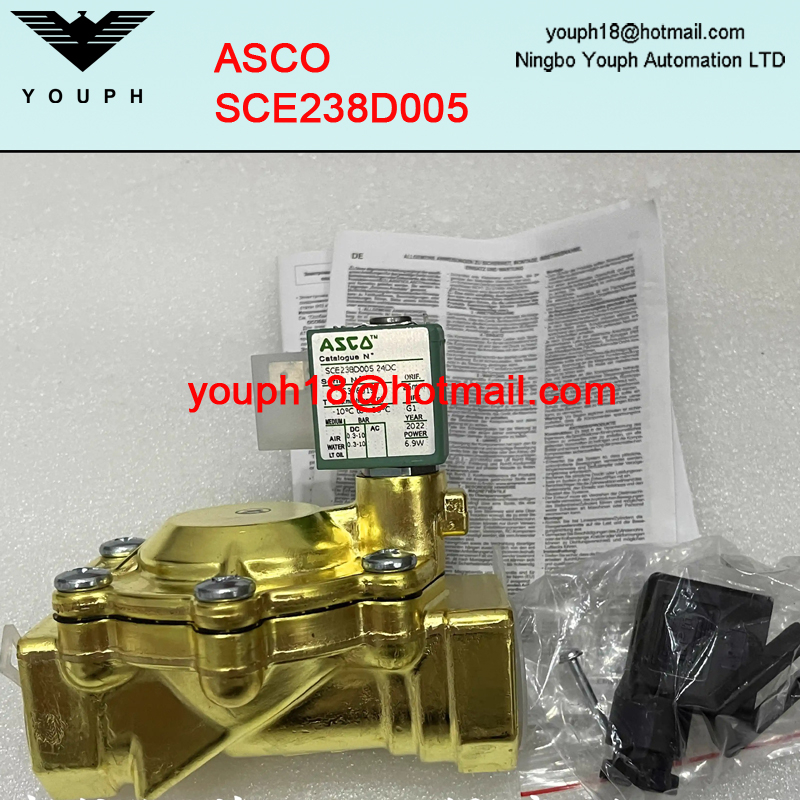 ASCO SCE238D005 1 'ORIFICE 25 mm NC 2/2 válvulas de latón eléctrico de latón