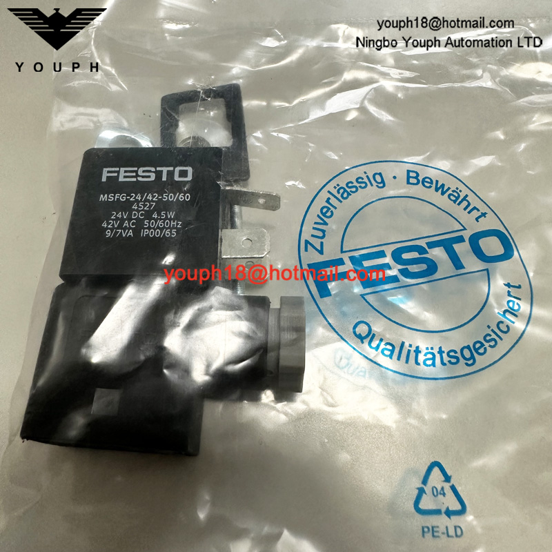 Festo MSFG-24/42-50/60 4527 24V Tiger Tiger Classic Solenoid Valve MFH-5-1/8 MFH-5-1/4 Solenoid Coil