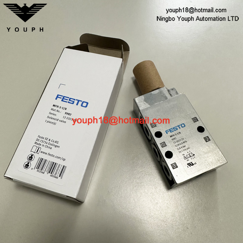 Festo MFH-5-1/8 9982 G1/8 5/2 válvulas MFH Solenoid