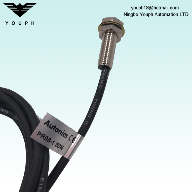 Autonics PR08-1.5DN Serie PR DC Sensores de proximidad de inducción cilíndrica de 3 hilos DC