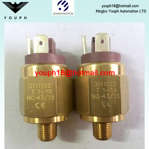 EuroSwitch 3111122 3110123 31 311V Serie Máquina textil FKM Diafragma Interruptor de presión de aire