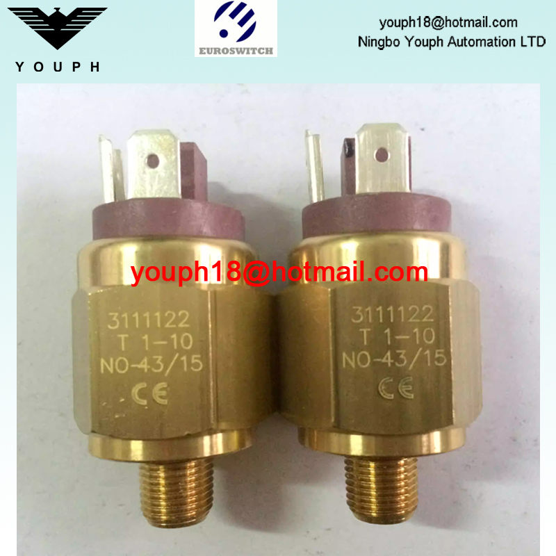 EuroSwitch 3111122 3110123 31 311V Serie Máquina textil FKM Diafragma Interruptor de presión de aire