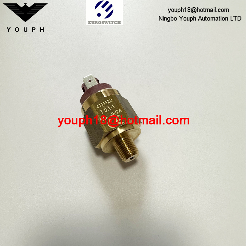 Italia EuroSwitch 4111120 4111220 Tipo de contacto No / NC Diafragma de latón interruptor de presión