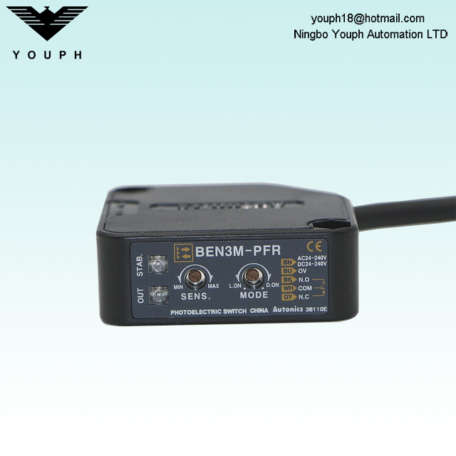 Autonics Ben3m-PFR Amplificador compacto Tipo incorporado con interruptor de proximidad de voltaje universal