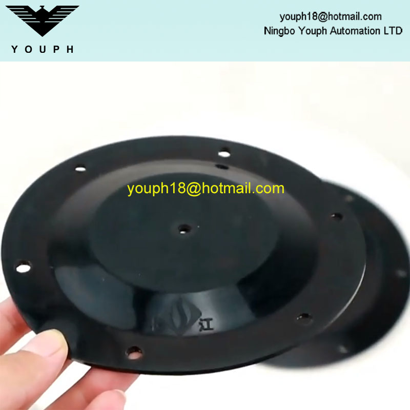 Chang Jiang QDM-CJ601S Diafragma de goma negra Diámetro exterior de 125 mm para bomba de tinta Bomba neumática de diafragma 
