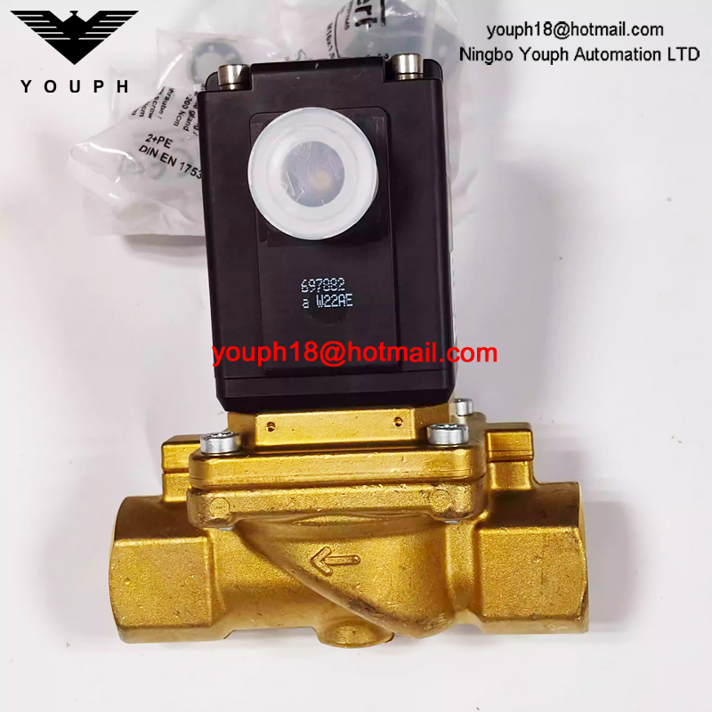 Burkert 00049518 0290A Serie G3/4' Válvula solenoide de latón de 2/2 vías servocontrolada