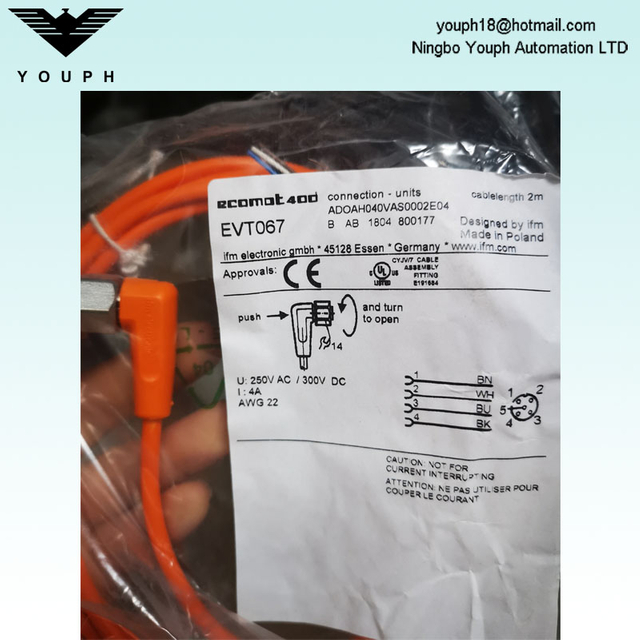 IFM EVT067 ADOAH040VAS0002E04 Cable de conexión con enchufe