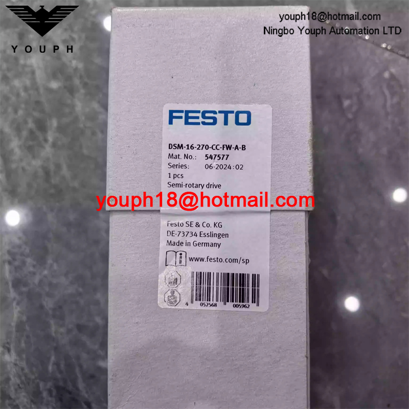 Festo DSM-16-270-CC-FW-AB 547577 DOBLE-ACTING M5 Tamaño 16 Vane de aluminio