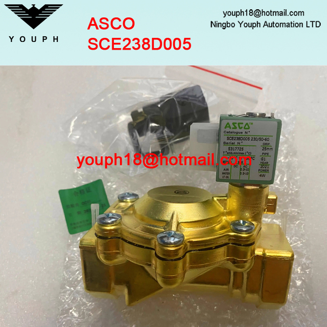 ASCO SCE238D005 1 'ORIFICE 25 mm NC 2/2 válvulas de latón eléctrico de latón