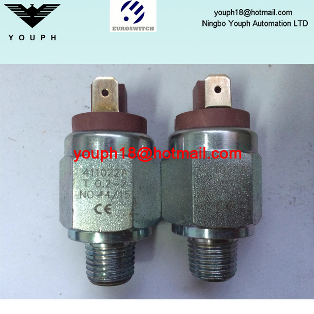 Italia EuroSwitch 411022a 4110224 4110120 4110121 NO / NC Switch de presión de diafragma de placa de sujeción