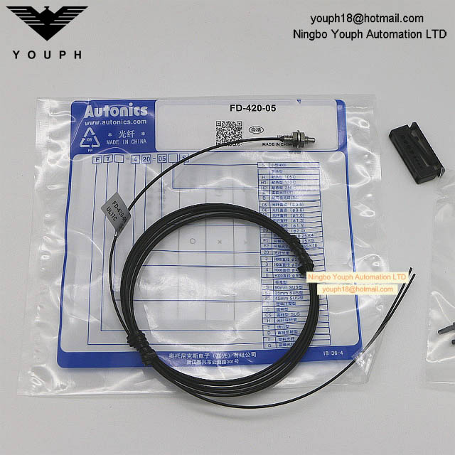 Autonics FD-420-05 Tipo reflectante difuso Sensor de fotos de cable de fibra óptica