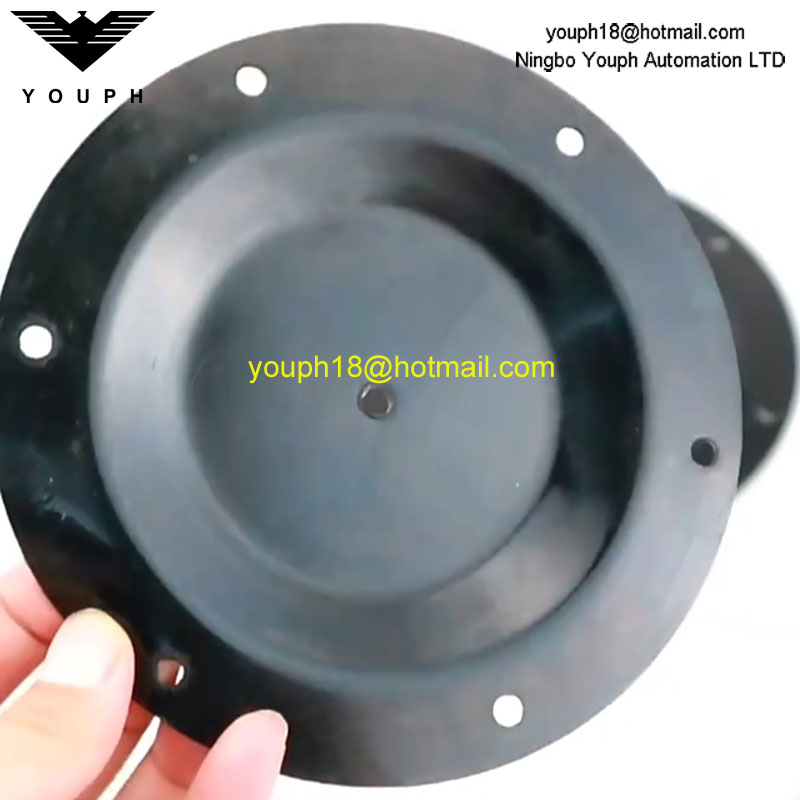 Chang Jiang QDM-CJ601S Diafragma de goma negra Diámetro exterior de 125 mm para bomba de tinta Bomba neumática de diafragma 