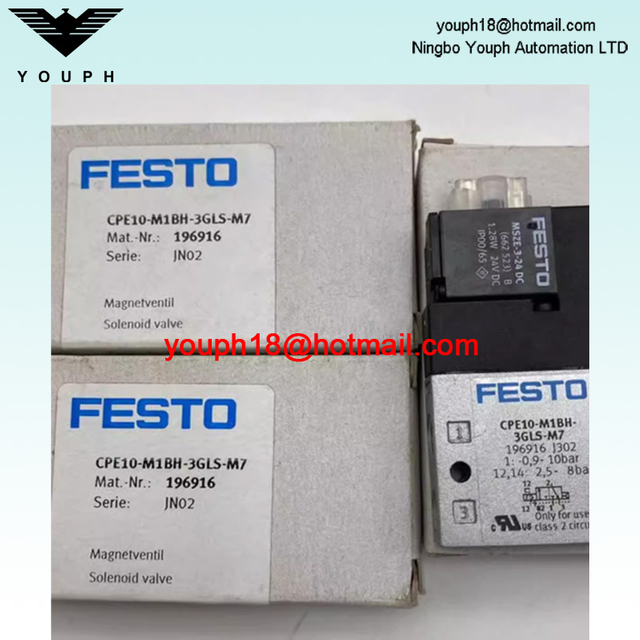 Festo CPE10-M1BH-3GLS-M7 196916 CPE CPE10 Válvula solenoide