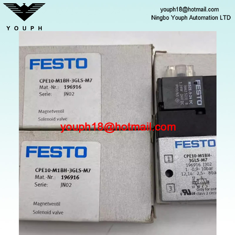 Festo CPE10-M1BH-3GLS-M7 196916 CPE CPE10 Válvula solenoide