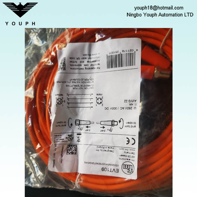 IFM EVT109 VDOGH040VAS0015E04STGH040VAS Cable de conexión