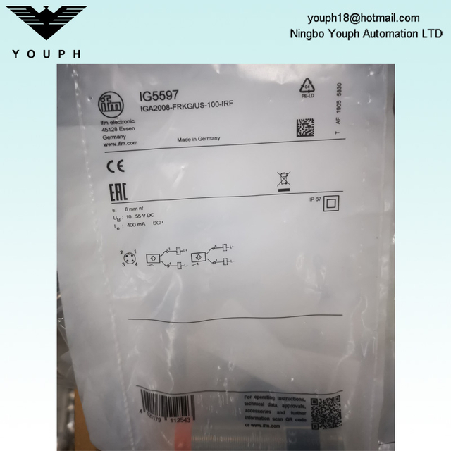 IFM IG5597 IGA2008-frkg/US-100-IRF Sensor inductivo