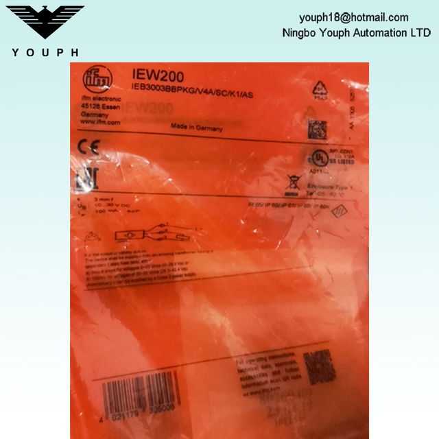 IFM IEW200 IEB3003BBPKG/V4A/SC/K1/AS Sensor inductivo