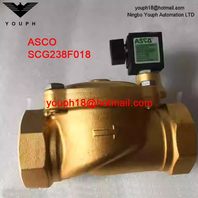 ASCO 238 SCG238D018 2 pulgadas Válvula solenoide de latón normalmente cerrada