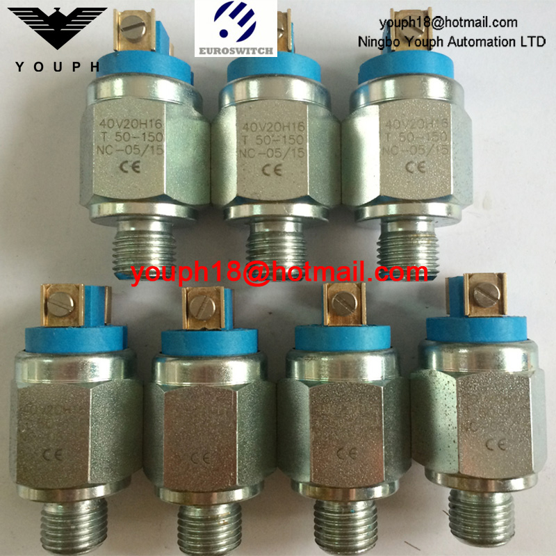 EuroSwitch 40V10H16 40V10H17 40V20H16 40V20H17 T50-150 40 40V Interruptor de presión operado por el pistón