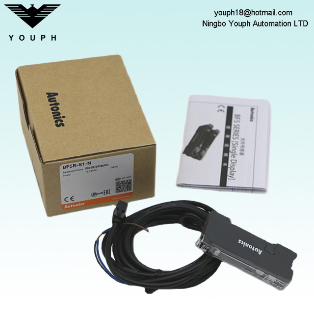 Autonics BF5R-S1-N NPN Red LED Single Pantall Sensor Digital Fiber Sensor Switch
